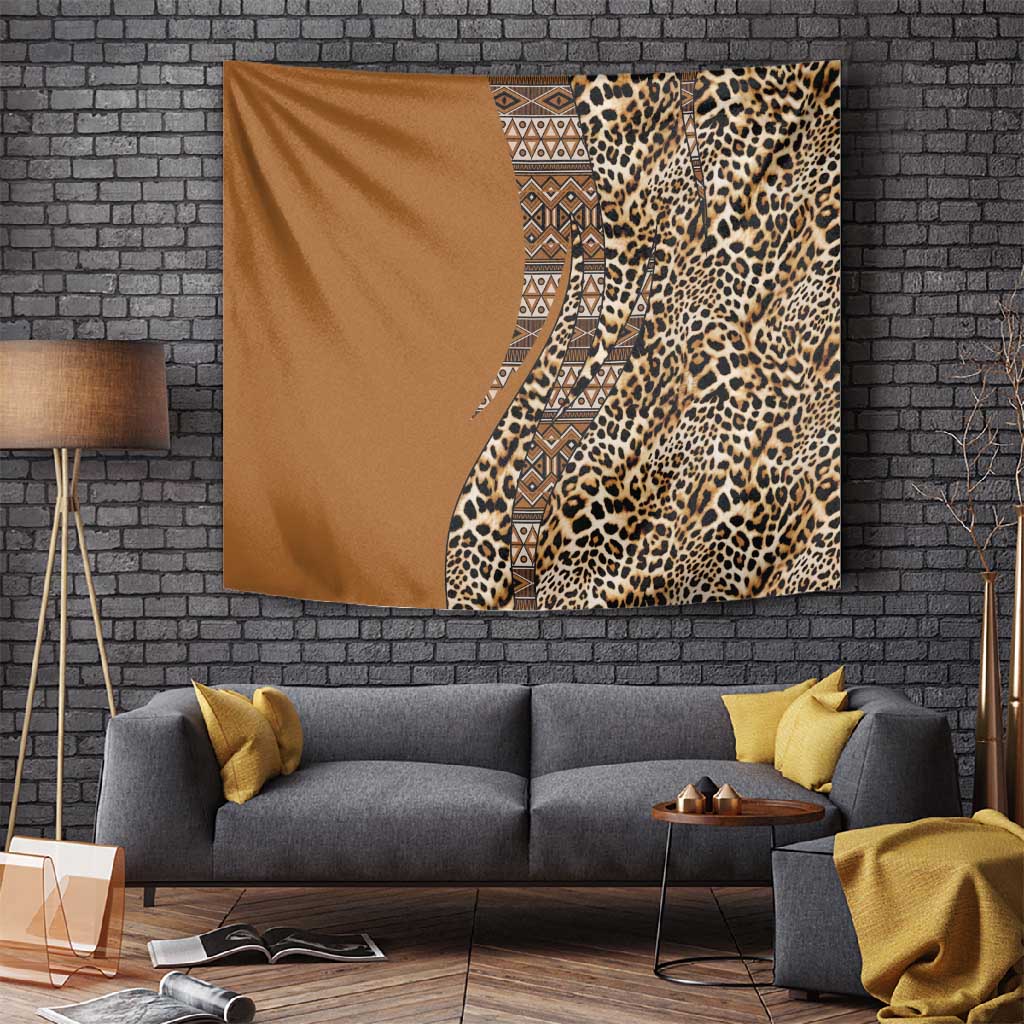 Afro Leopard Mix Native Tribal Pattern Tapestry LT9