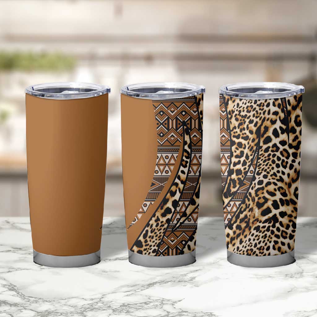 Afro Leopard Mix Native Tribal Pattern Tumbler Cup LT9