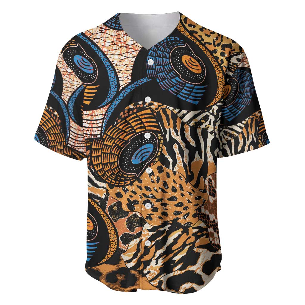 African Ankara Motifs Mixed Animal Skins Baseball Jersey LT9