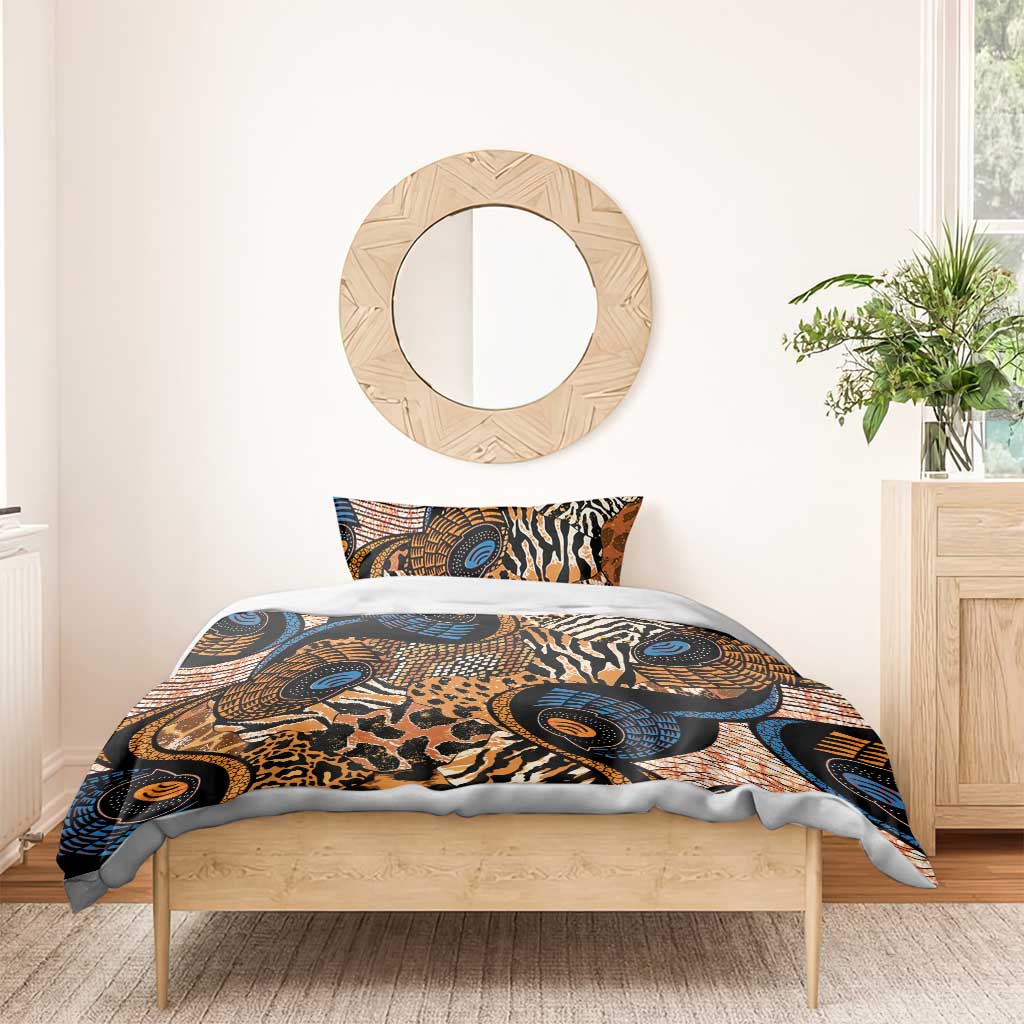 African Ankara Motifs Mixed Animal Skins Bedding Set LT9