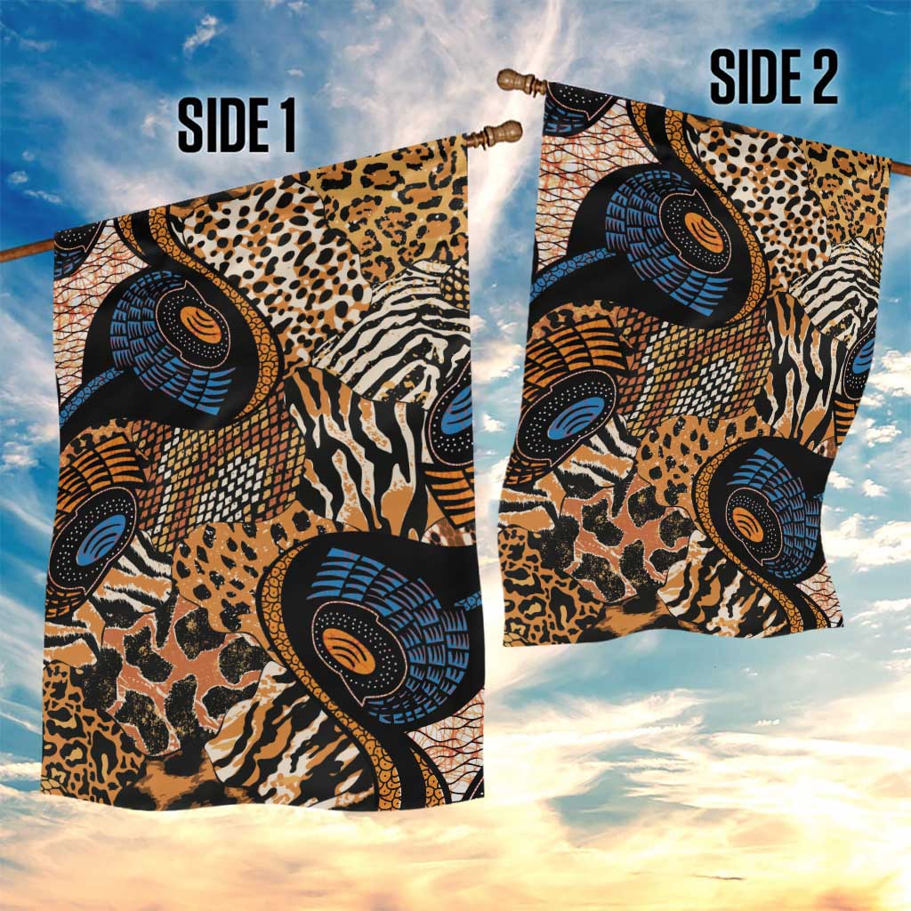 African Ankara Motifs Mixed Animal Skins Garden Flag LT9