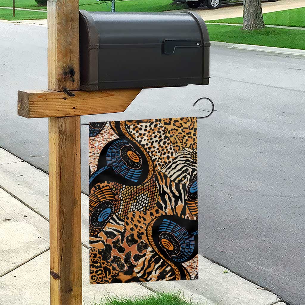 African Ankara Motifs Mixed Animal Skins Garden Flag LT9