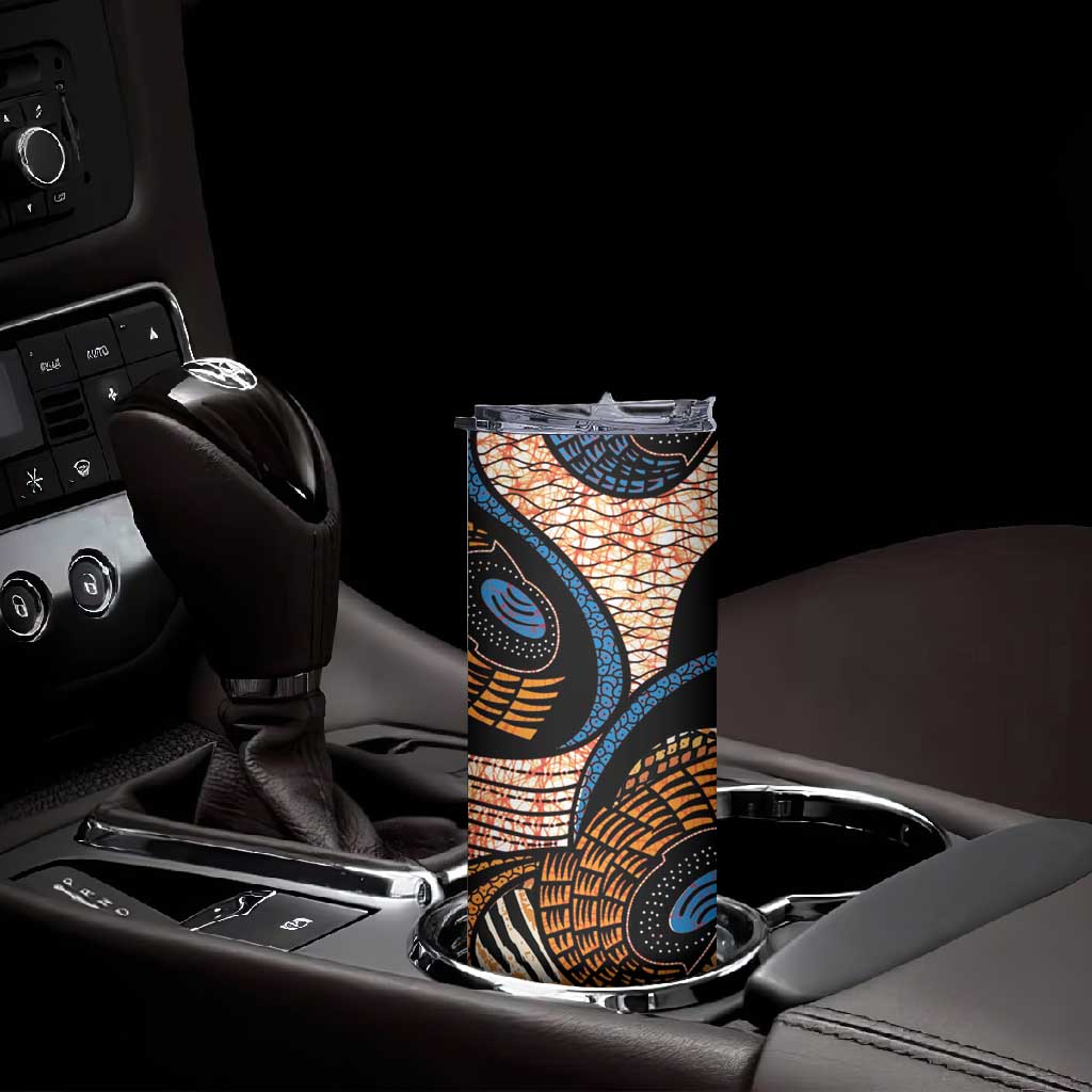 African Ankara Motifs Mixed Animal Skins Skinny Tumbler LT9