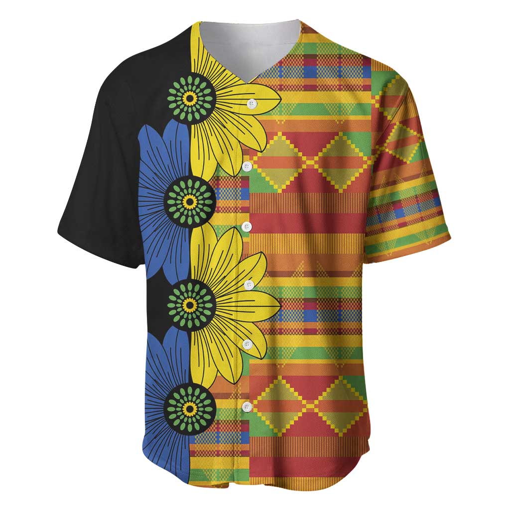 African Ethnic Kitenge Ankara Style Baseball Jersey LT9
