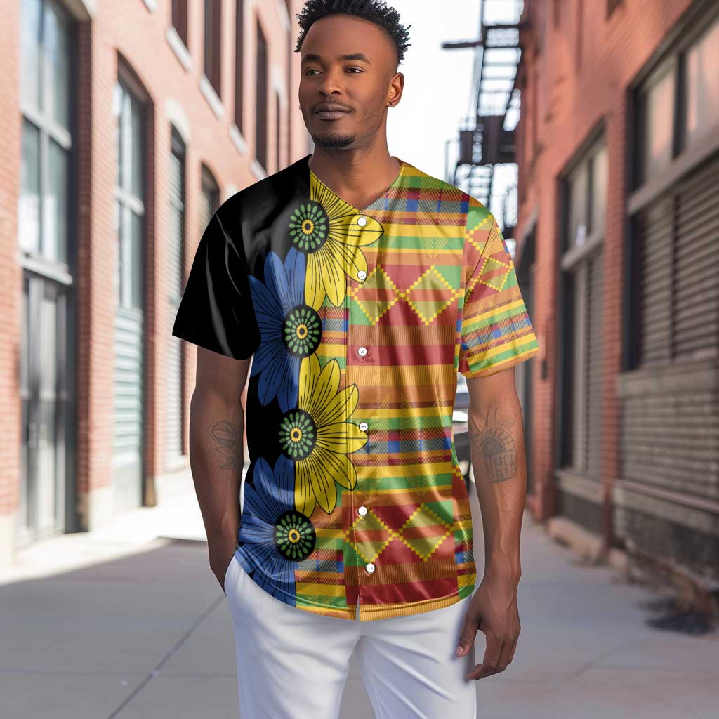 African Ethnic Kitenge Ankara Style Baseball Jersey LT9