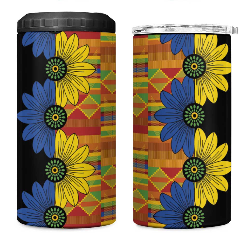 African Ethnic Kitenge Ankara Style 4 in 1 Can Cooler Tumbler LT9