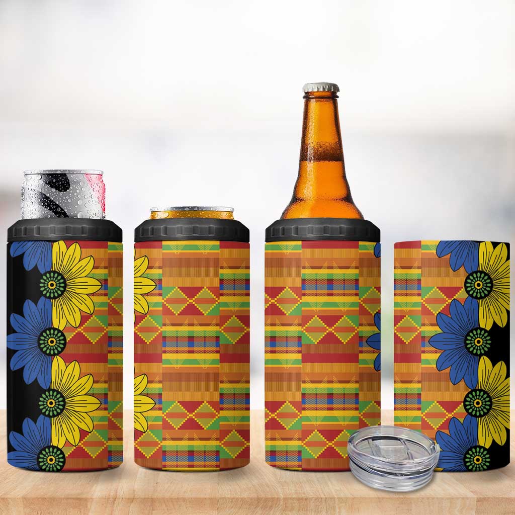 African Ethnic Kitenge Ankara Style 4 in 1 Can Cooler Tumbler LT9
