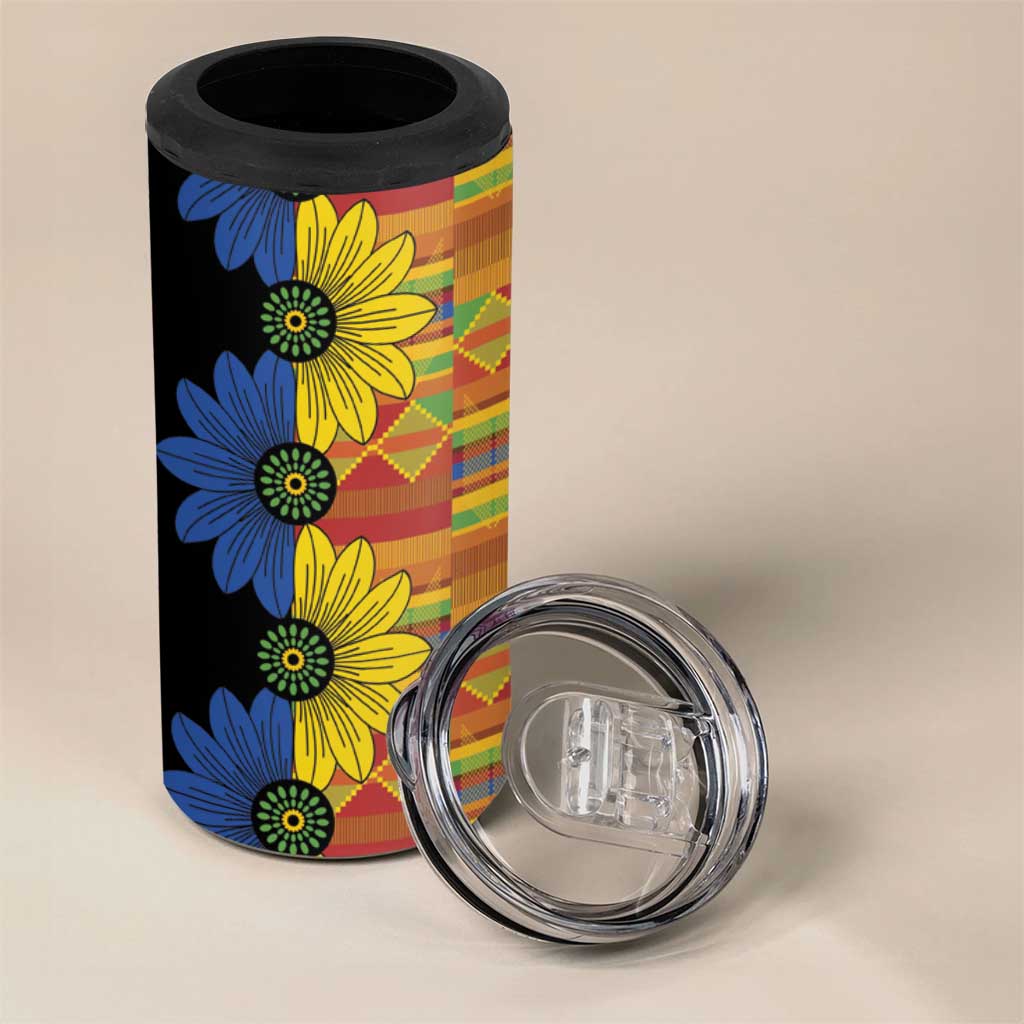 African Ethnic Kitenge Ankara Style 4 in 1 Can Cooler Tumbler LT9