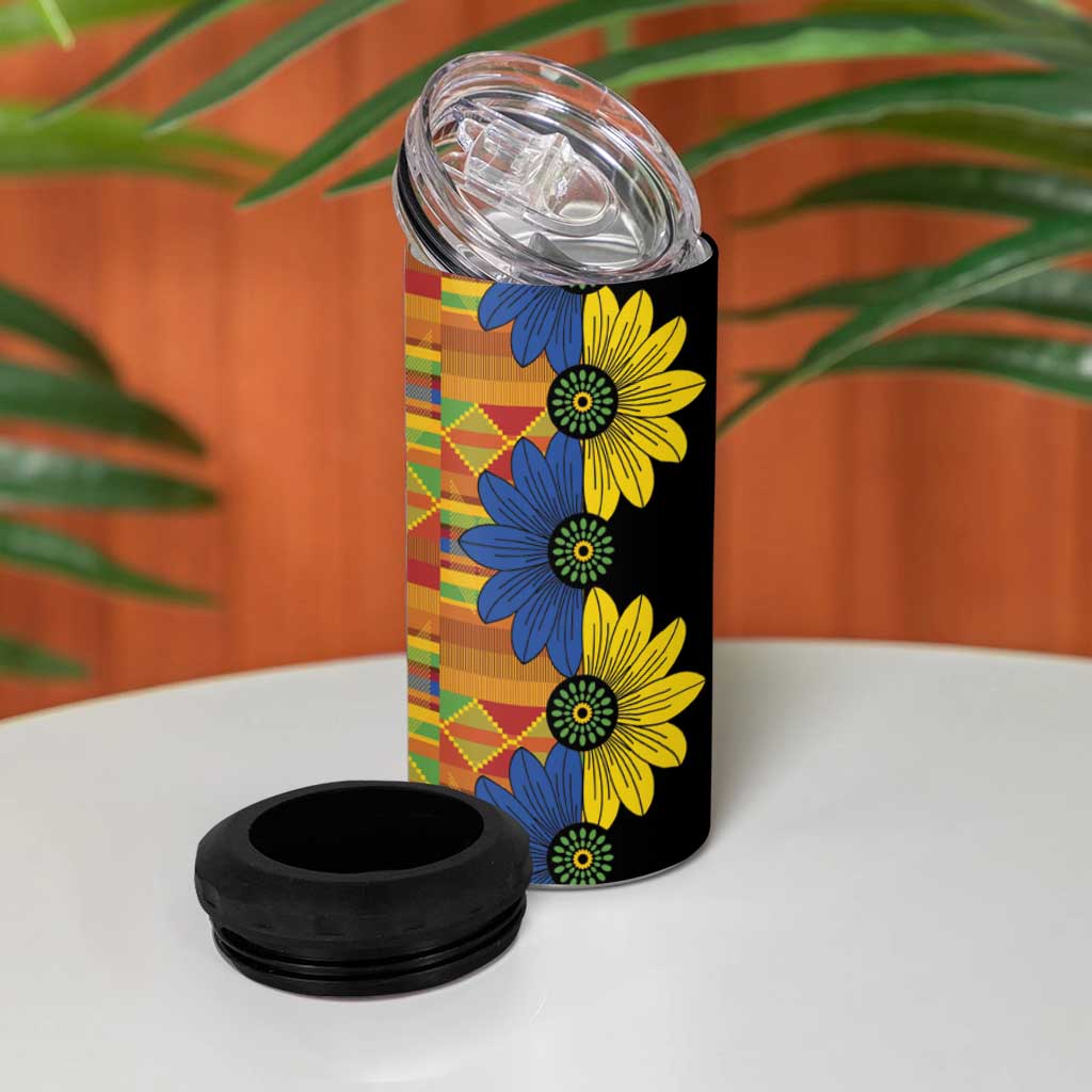 African Ethnic Kitenge Ankara Style 4 in 1 Can Cooler Tumbler LT9