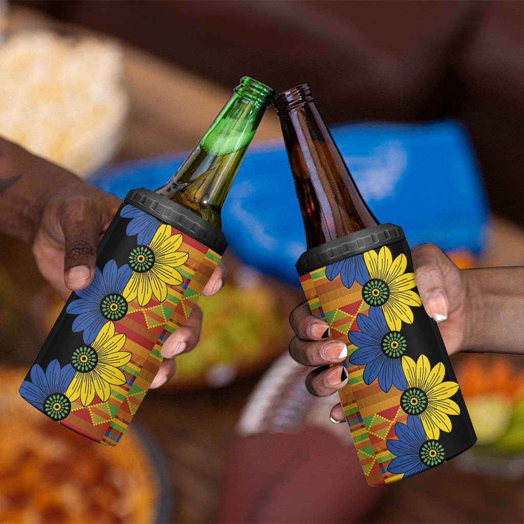 African Ethnic Kitenge Ankara Style 4 in 1 Can Cooler Tumbler LT9