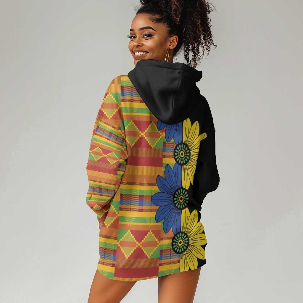 African Ethnic Kitenge Ankara Style Hoodie Dress LT9