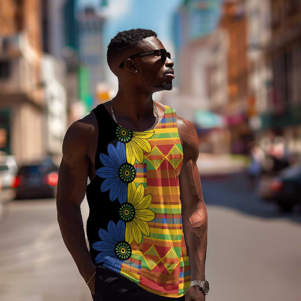 African Ethnic Kitenge Ankara Style Men Tank Top LT9