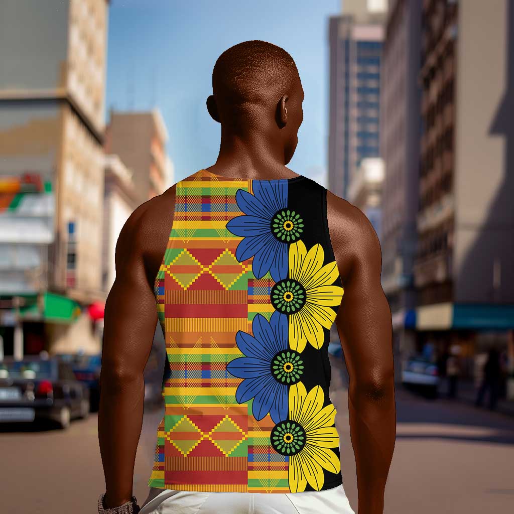 African Ethnic Kitenge Ankara Style Men Tank Top LT9