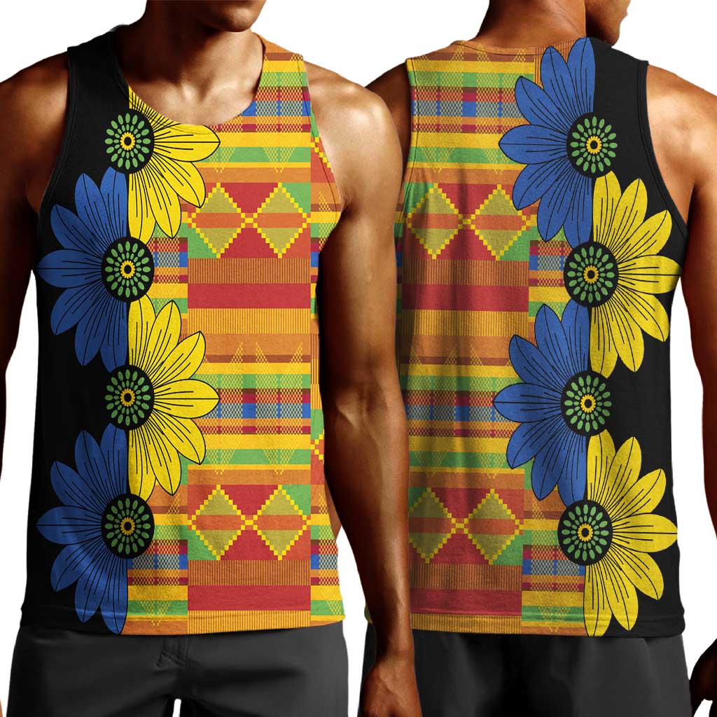 African Ethnic Kitenge Ankara Style Men Tank Top LT9
