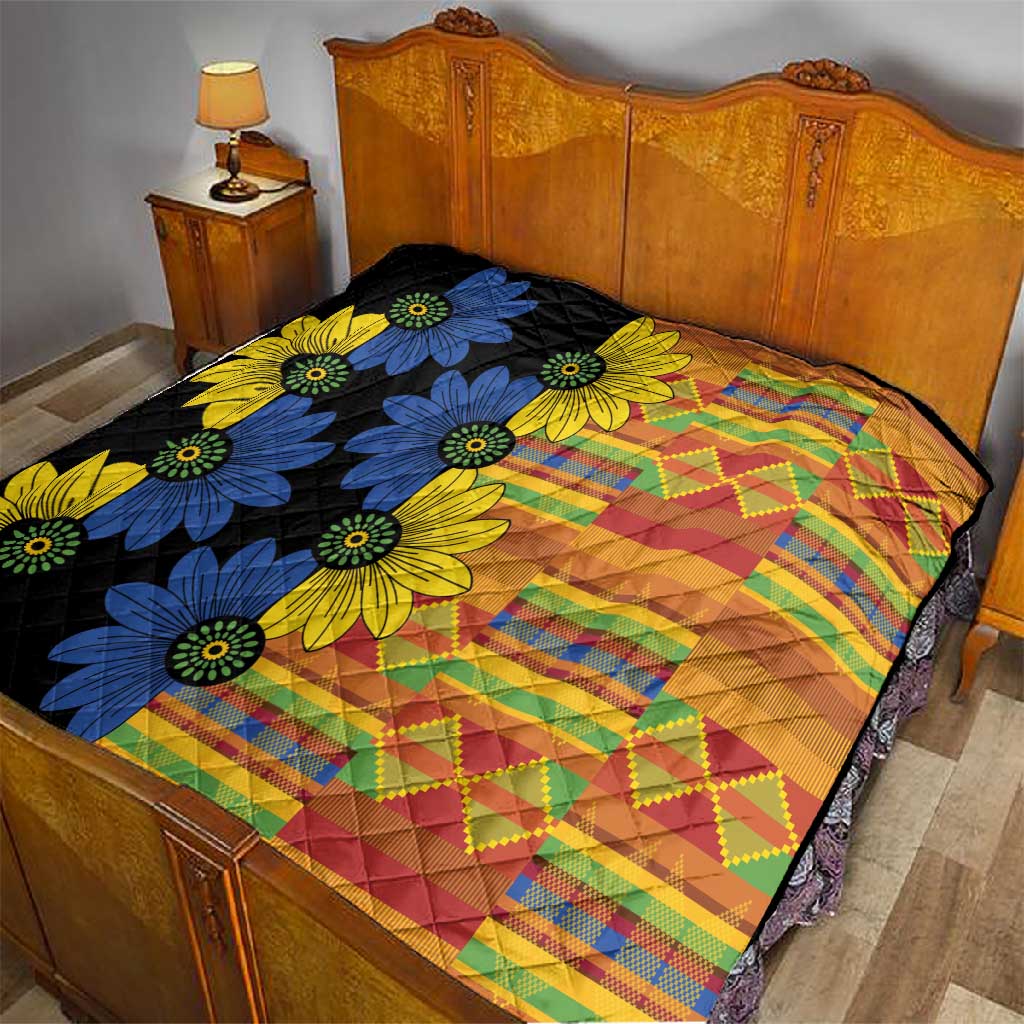 African Ethnic Kitenge Ankara Style Quilt LT9