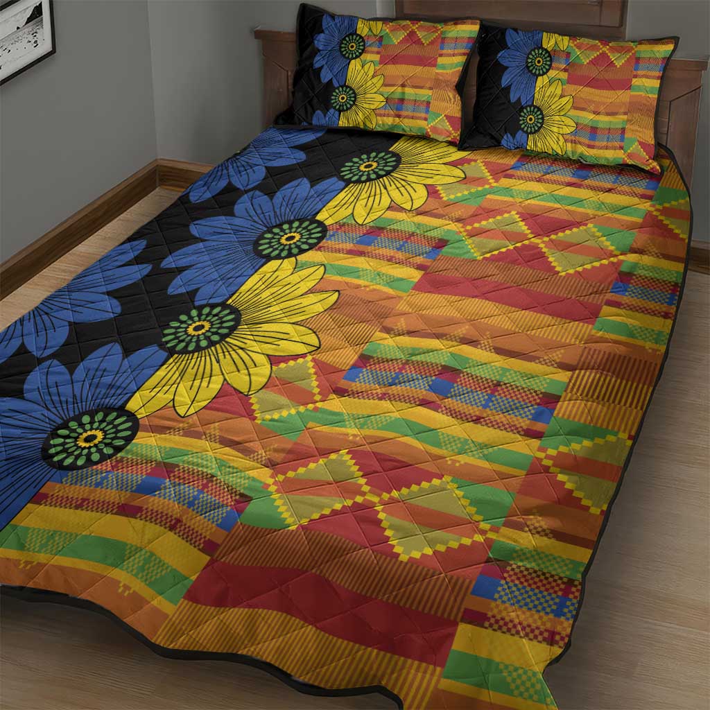 African Ethnic Kitenge Ankara Style Quilt Bed Set LT9