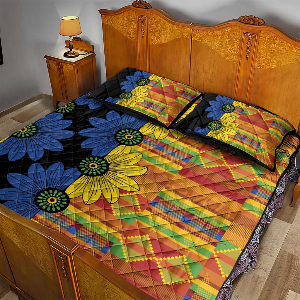 African Ethnic Kitenge Ankara Style Quilt Bed Set LT9