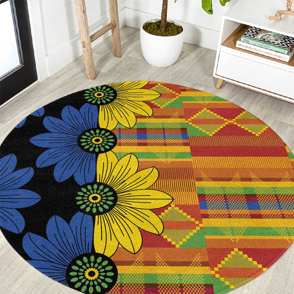 African Ethnic Kitenge Ankara Style Round Carpet LT9