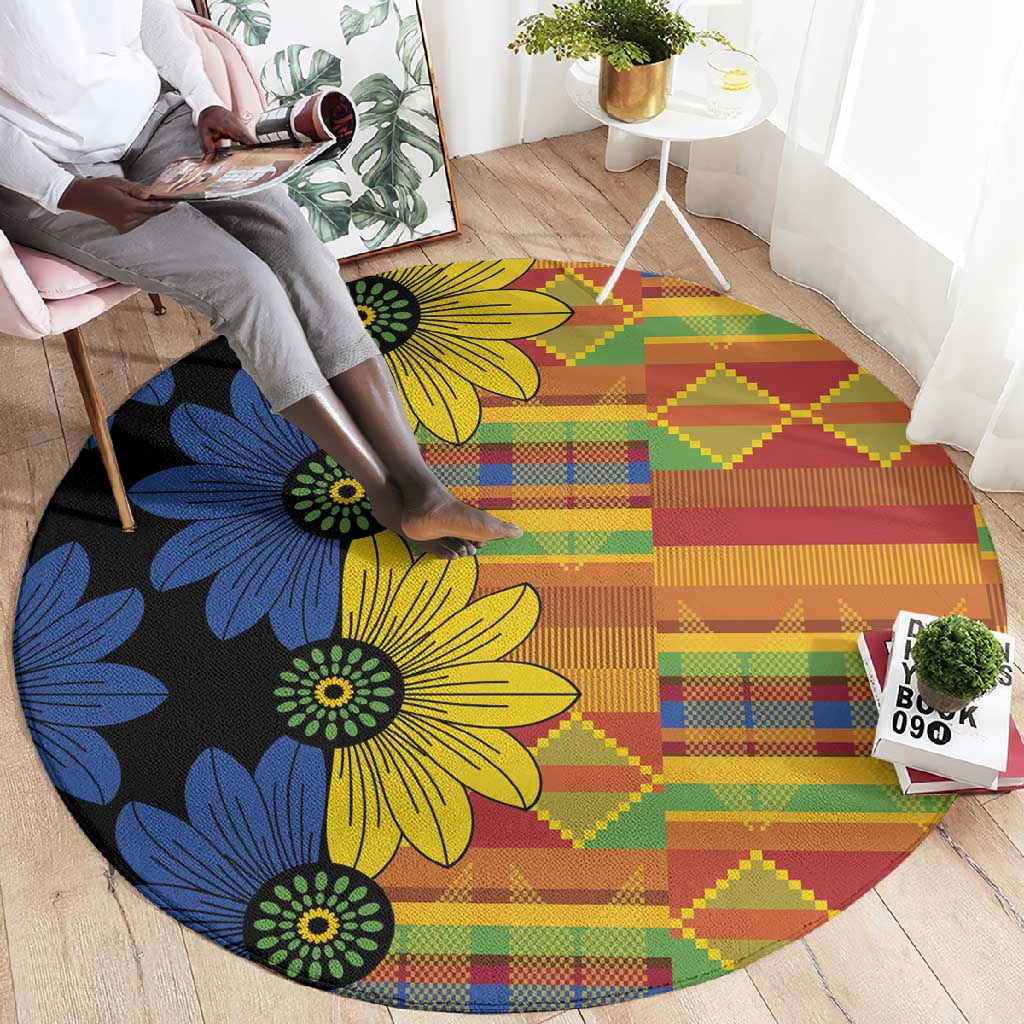 African Ethnic Kitenge Ankara Style Round Carpet LT9