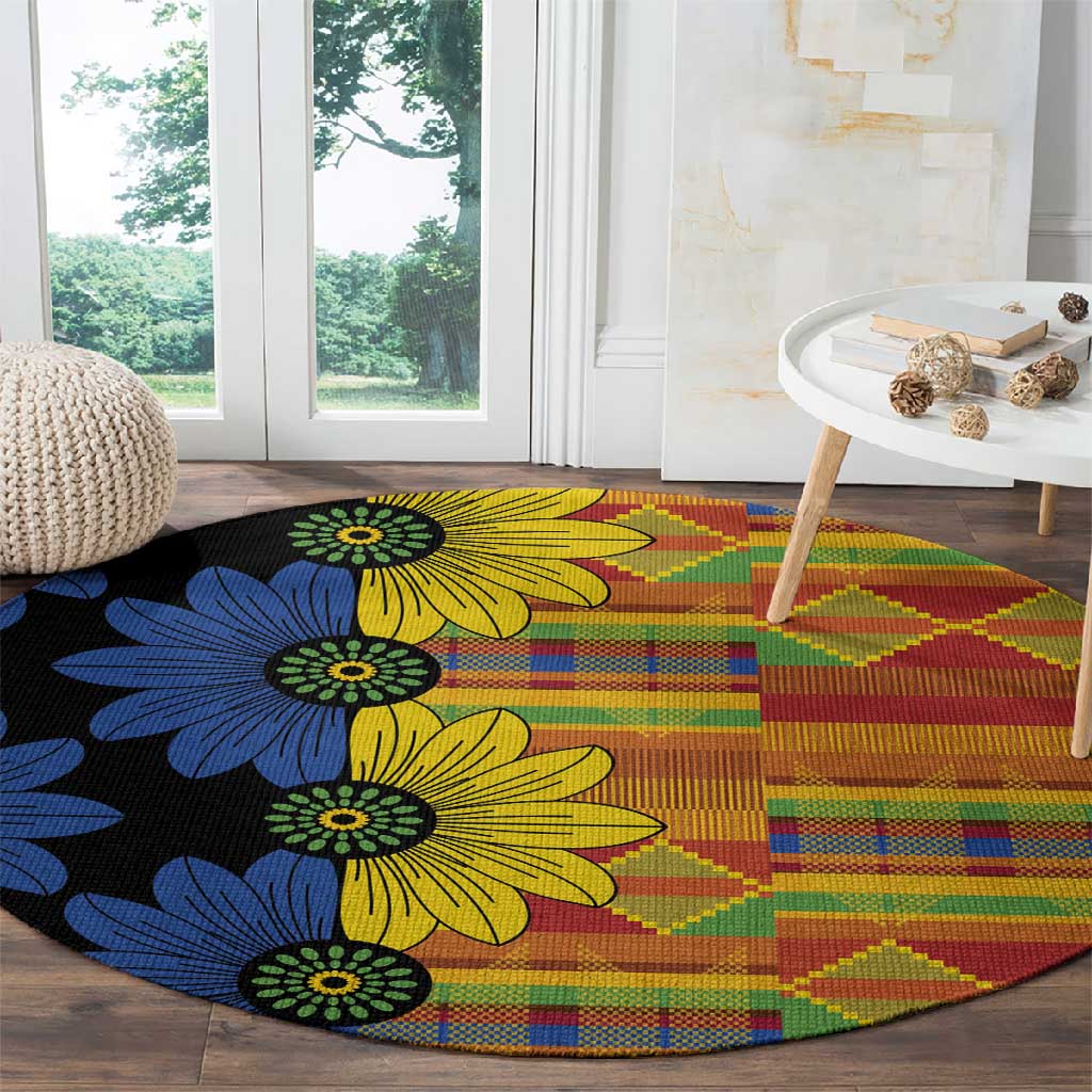 African Ethnic Kitenge Ankara Style Round Carpet LT9