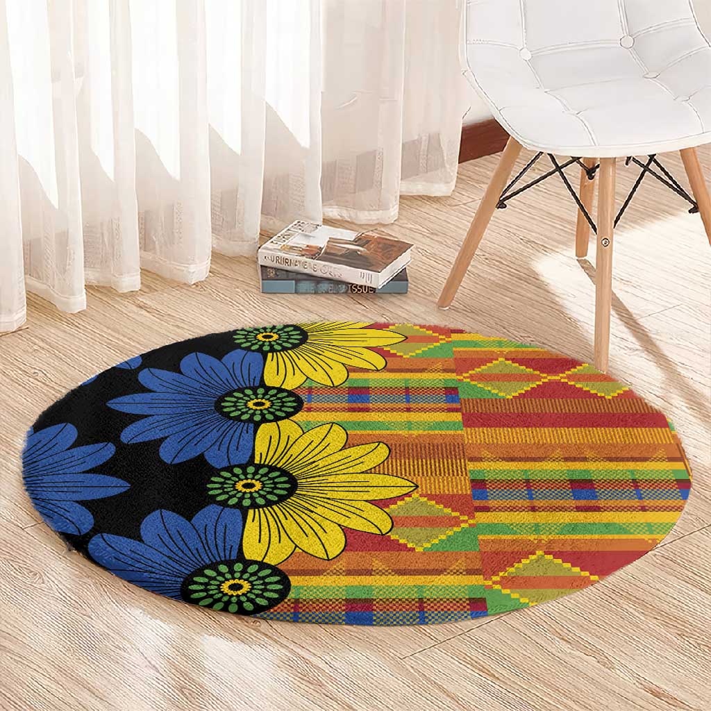 African Ethnic Kitenge Ankara Style Round Carpet LT9