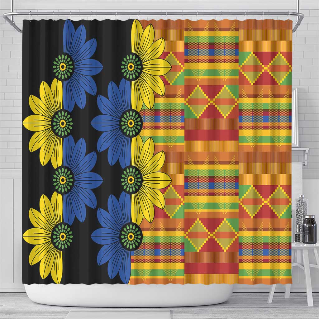 African Ethnic Kitenge Ankara Style Shower Curtain LT9