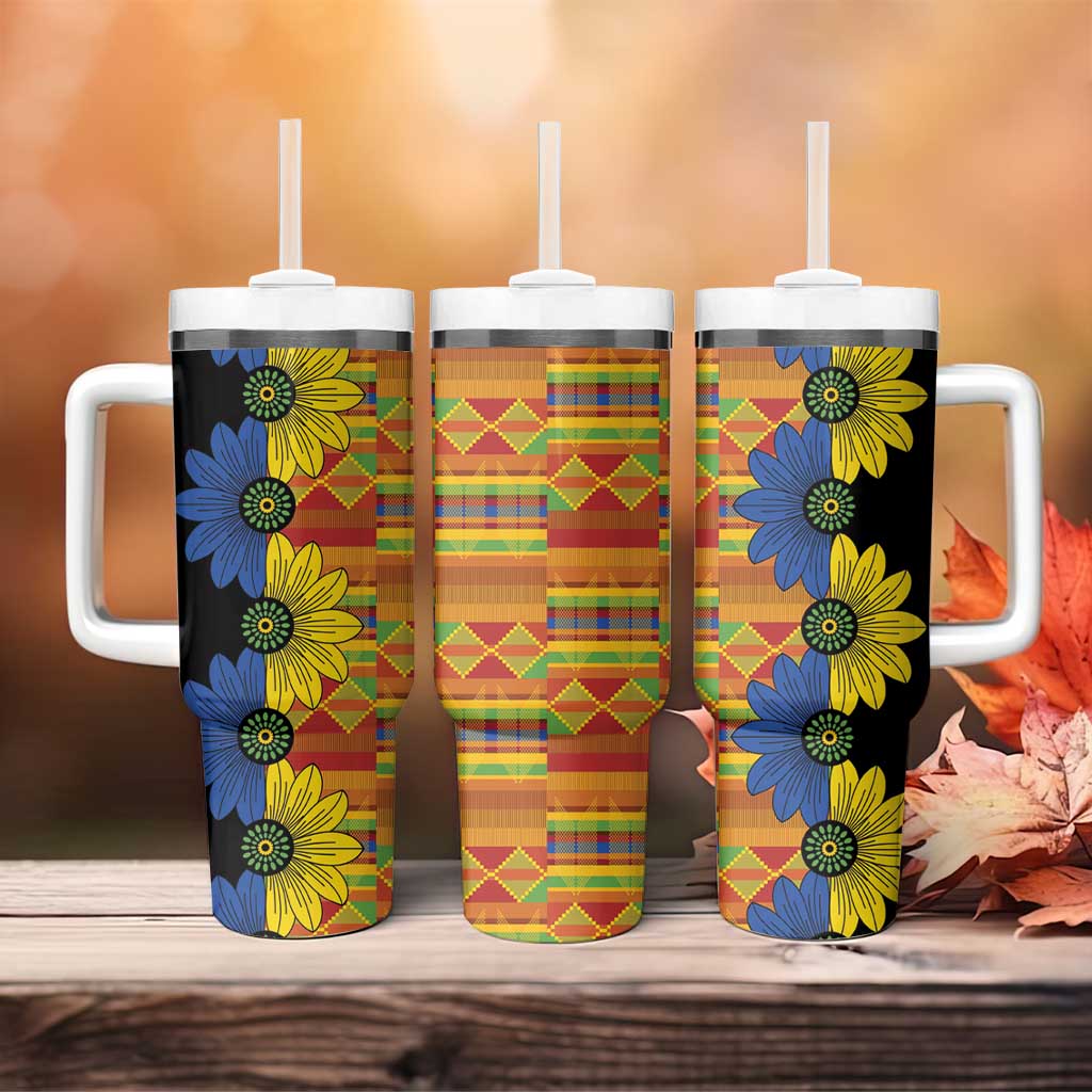 African Ethnic Kitenge Ankara Style Tumbler With Handle LT9