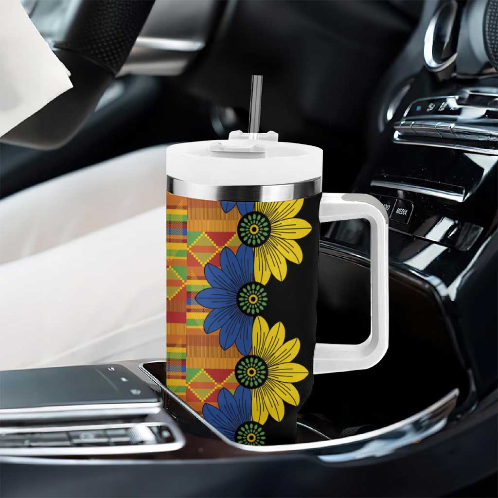 African Ethnic Kitenge Ankara Style Tumbler With Handle LT9