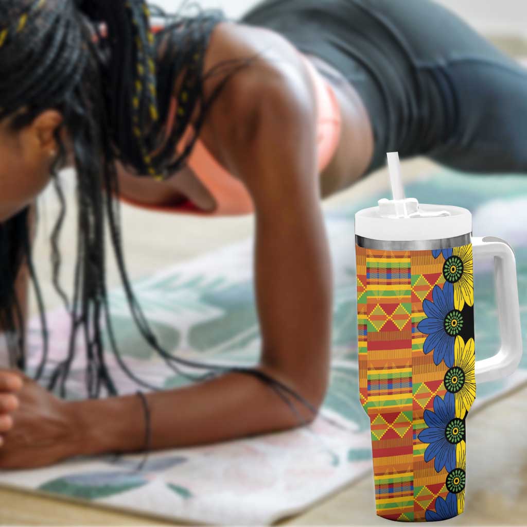 African Ethnic Kitenge Ankara Style Tumbler With Handle LT9