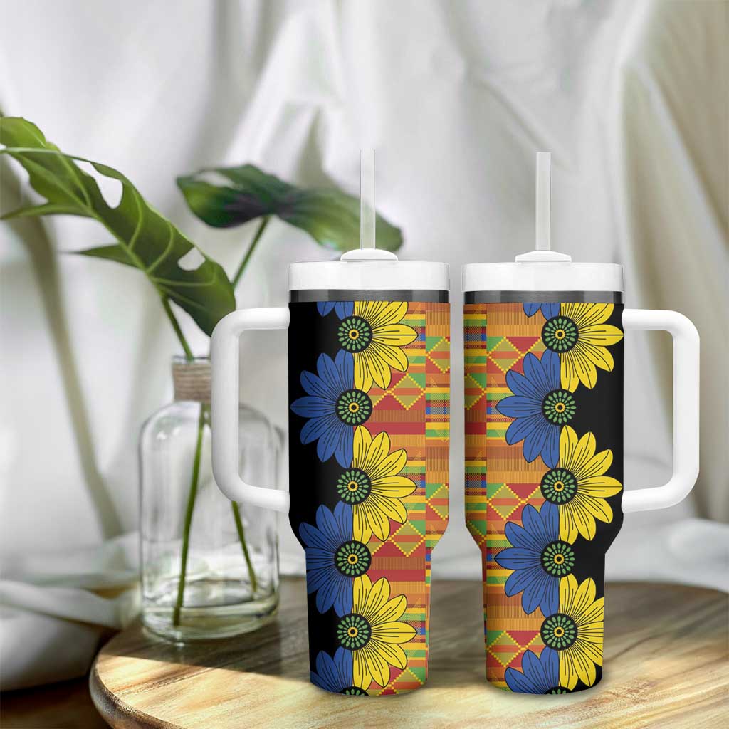 African Ethnic Kitenge Ankara Style Tumbler With Handle LT9