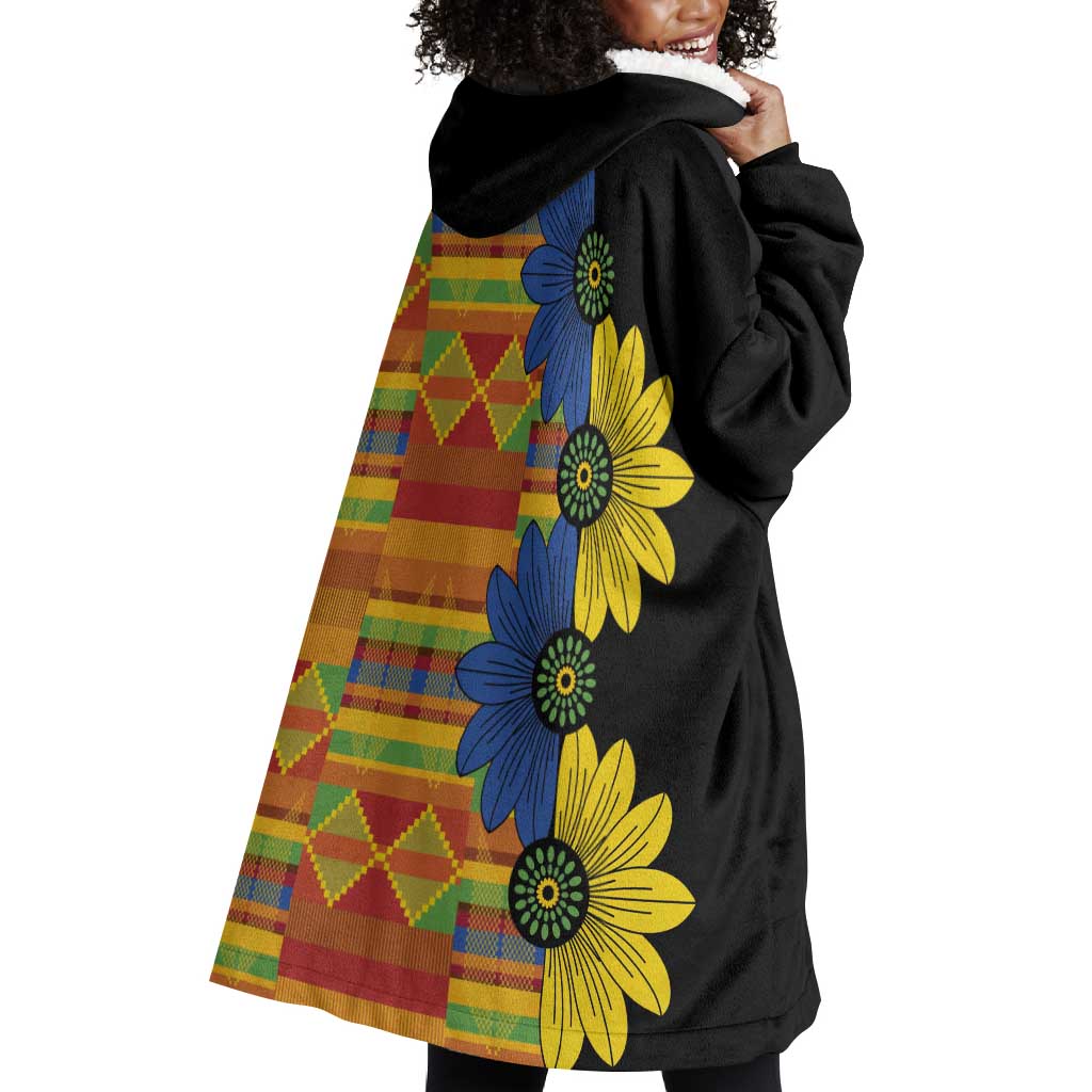 African Ethnic Kitenge Ankara Style Wearable Blanket Hoodie LT9