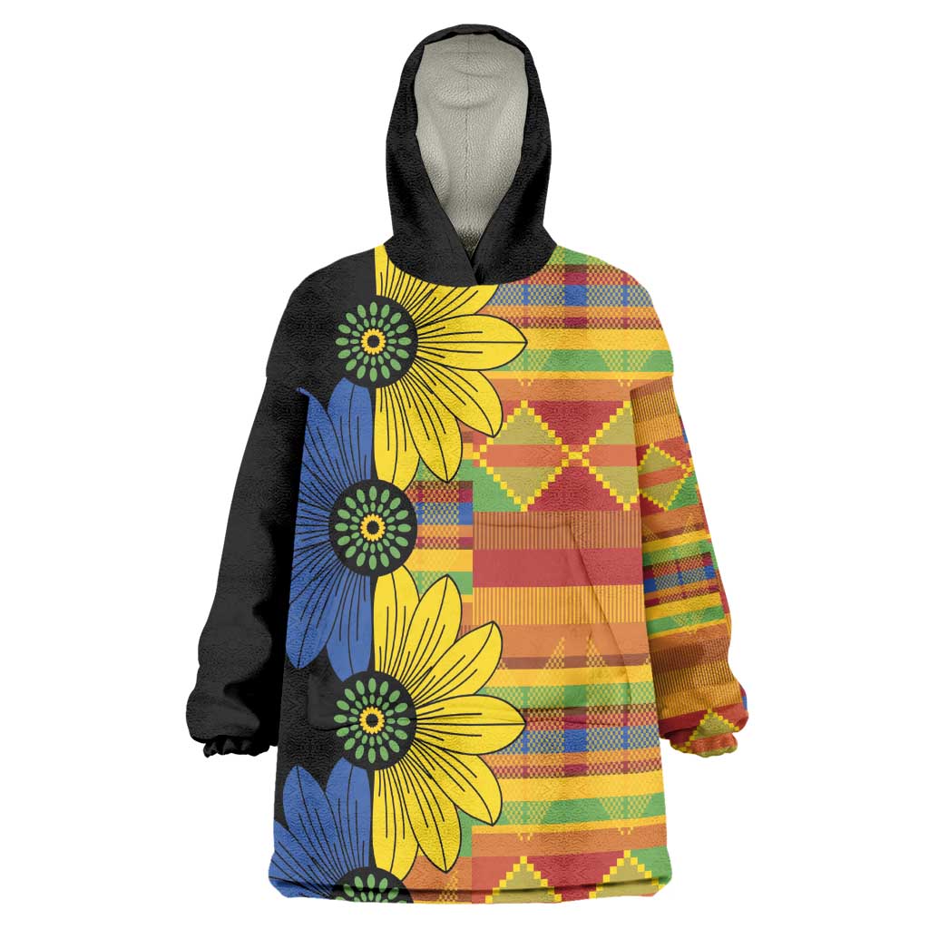 African Ethnic Kitenge Ankara Style Wearable Blanket Hoodie LT9