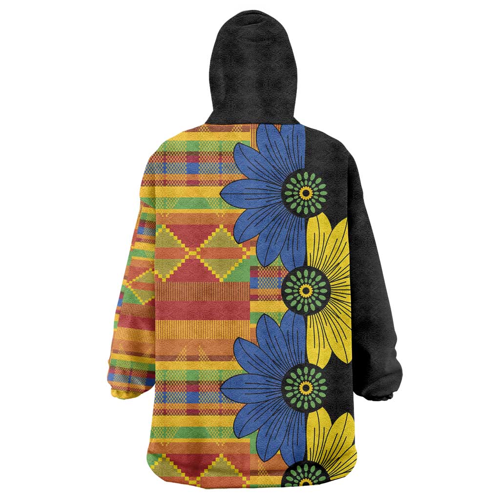 African Ethnic Kitenge Ankara Style Wearable Blanket Hoodie LT9