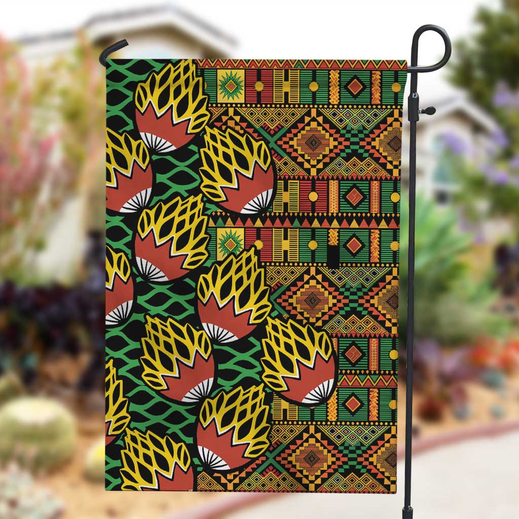 African Tribal Geometric Mixed Kanga Pattern Garden Flag LT9