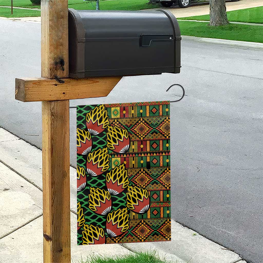 African Tribal Geometric Mixed Kanga Pattern Garden Flag LT9