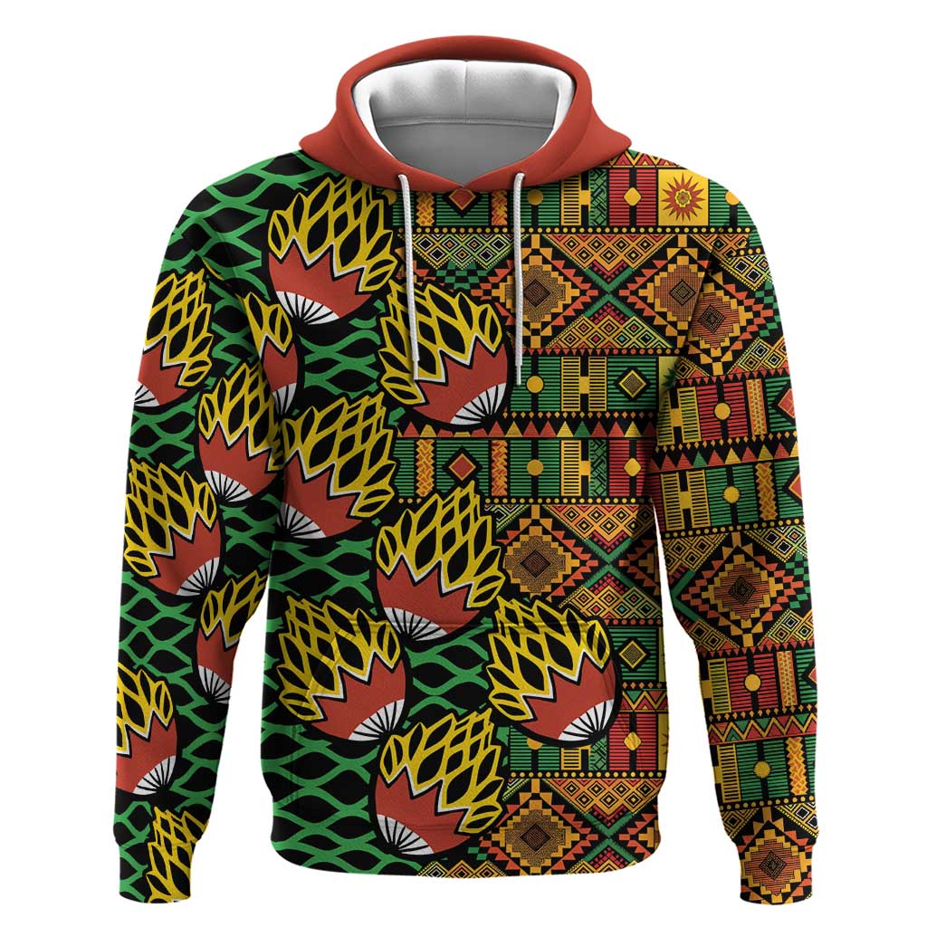 African Tribal Geometric Mixed Kanga Pattern Hoodie LT9