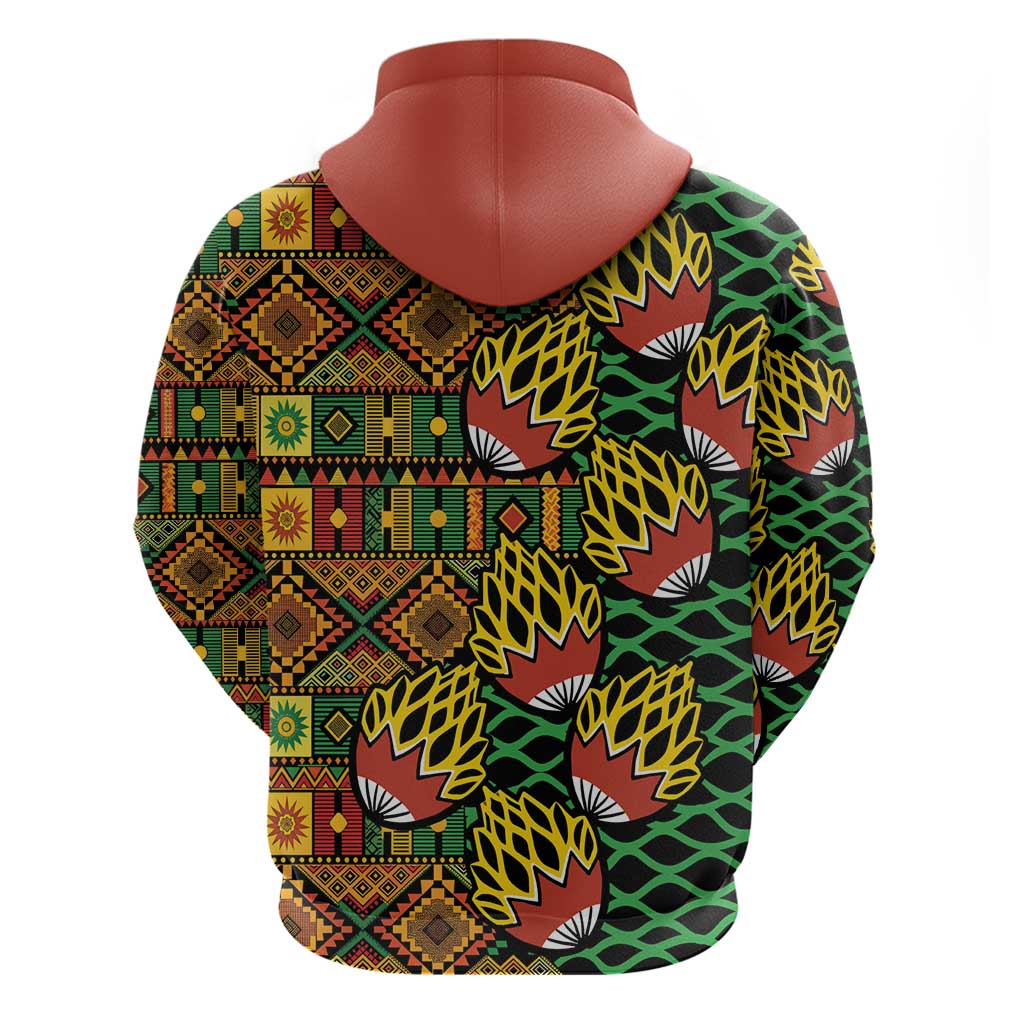 African Tribal Geometric Mixed Kanga Pattern Hoodie LT9