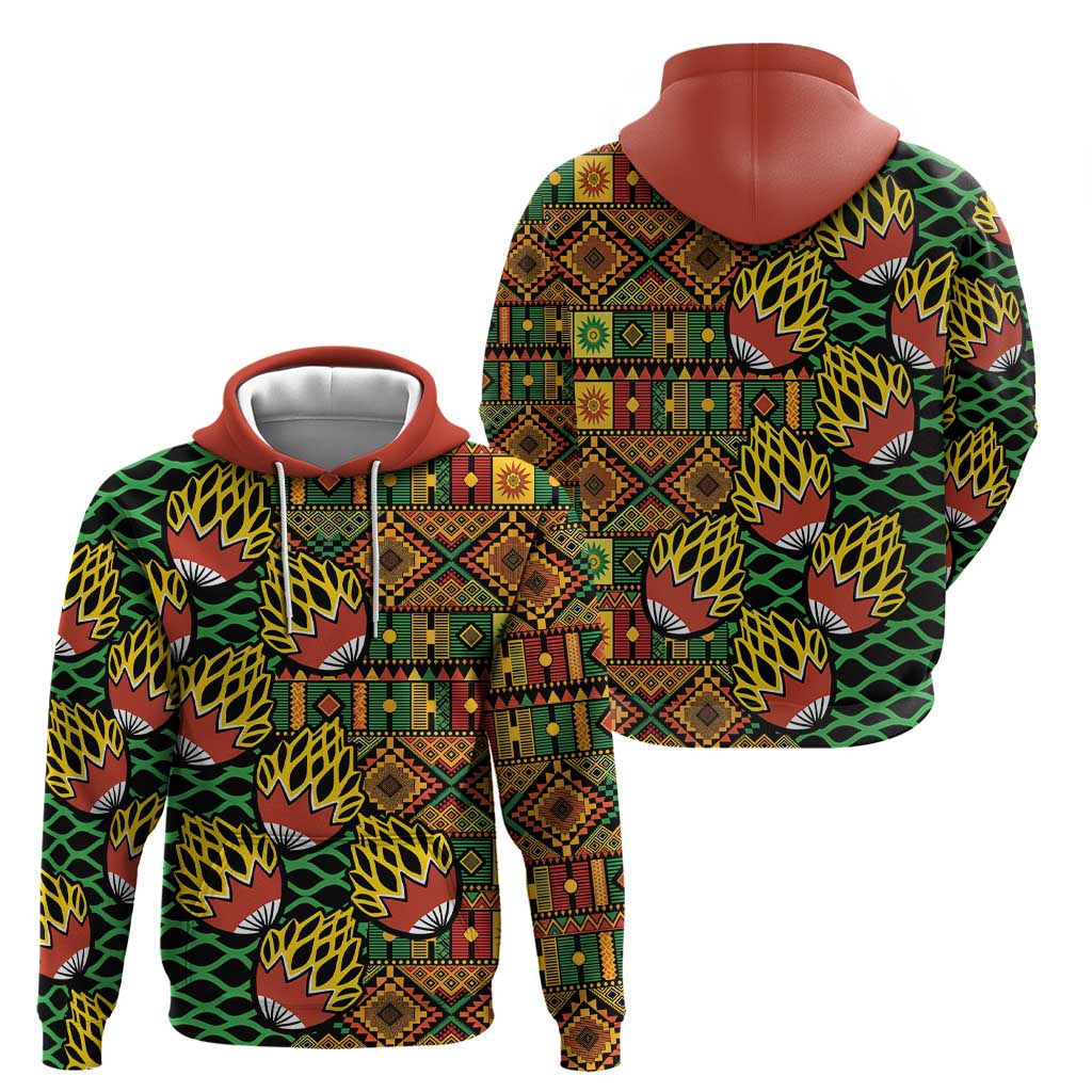African Tribal Geometric Mixed Kanga Pattern Hoodie LT9