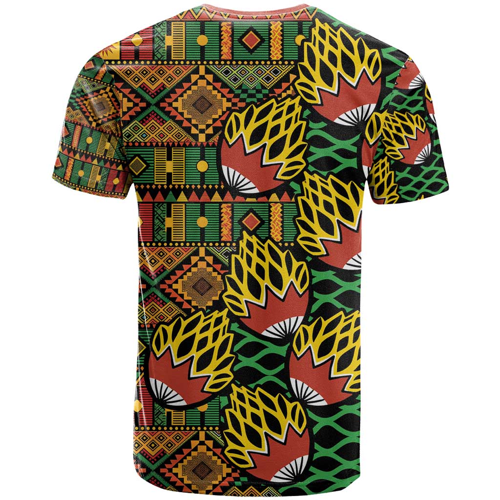 African Tribal Geometric Mixed Kanga Pattern T shirt LT9