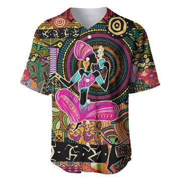 African Women Ethnic Motifs Baseball Jersey LT9