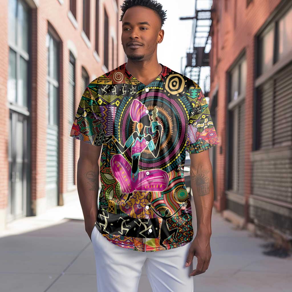 African Women Ethnic Motifs Baseball Jersey LT9