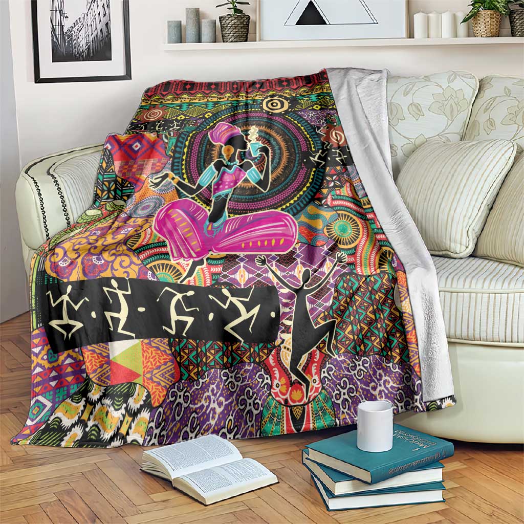 African Women Ethnic Motifs Blanket LT9