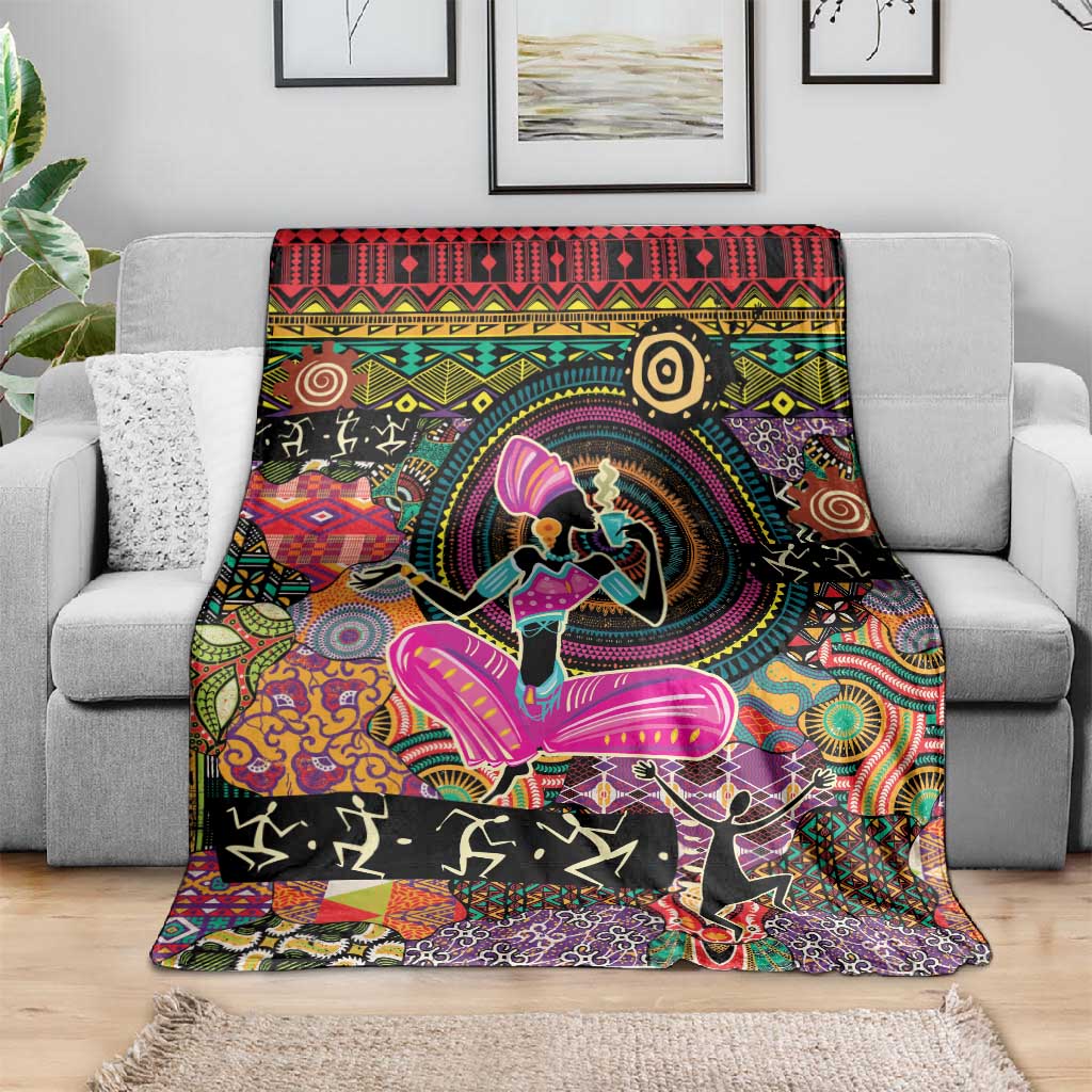 African Women Ethnic Motifs Blanket LT9