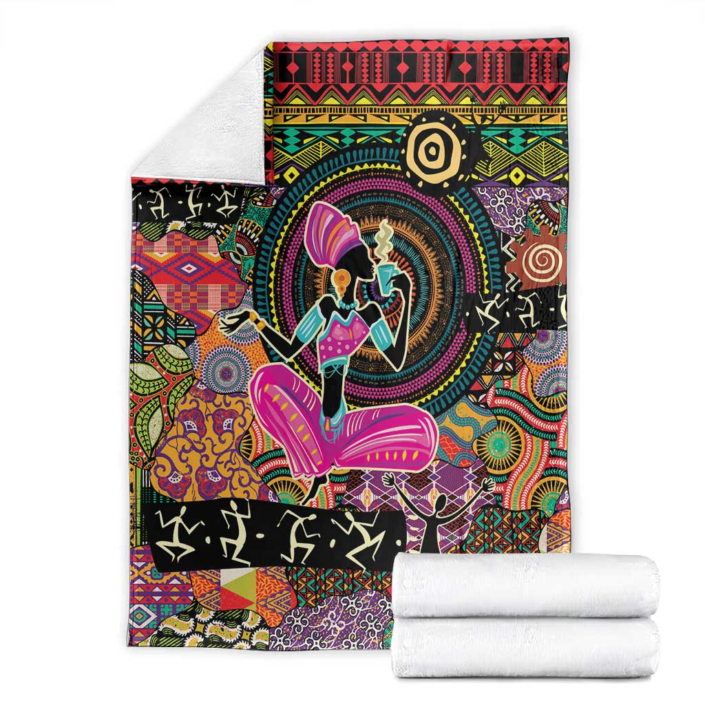 African Women Ethnic Motifs Blanket LT9