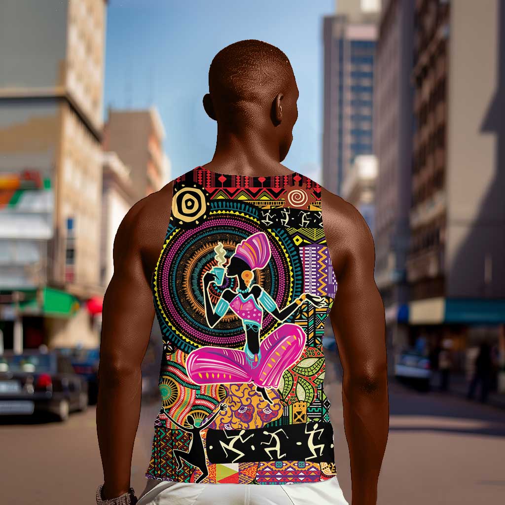African Women Ethnic Motifs Men Tank Top LT9
