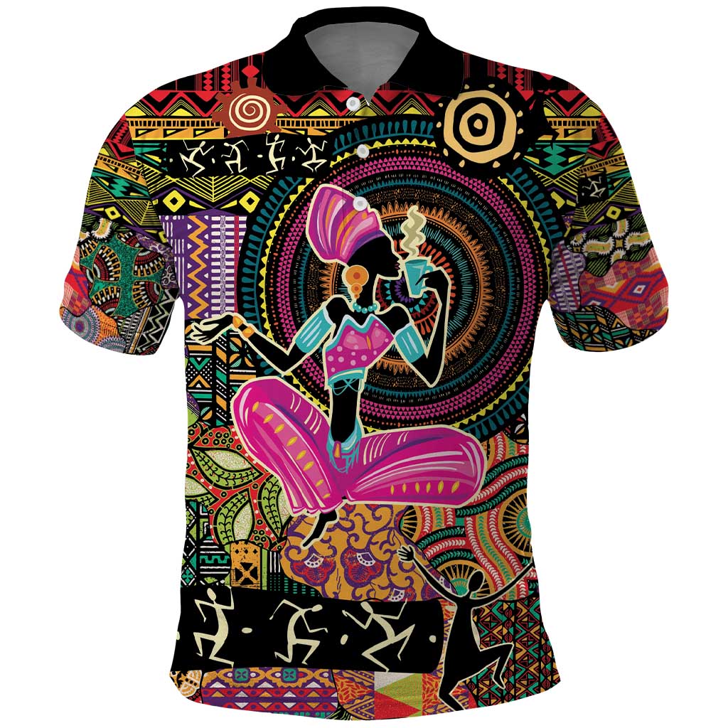 African Women Ethnic Motifs Polo Shirt LT9