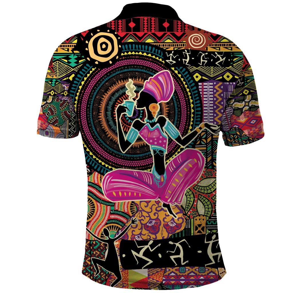 African Women Ethnic Motifs Polo Shirt LT9