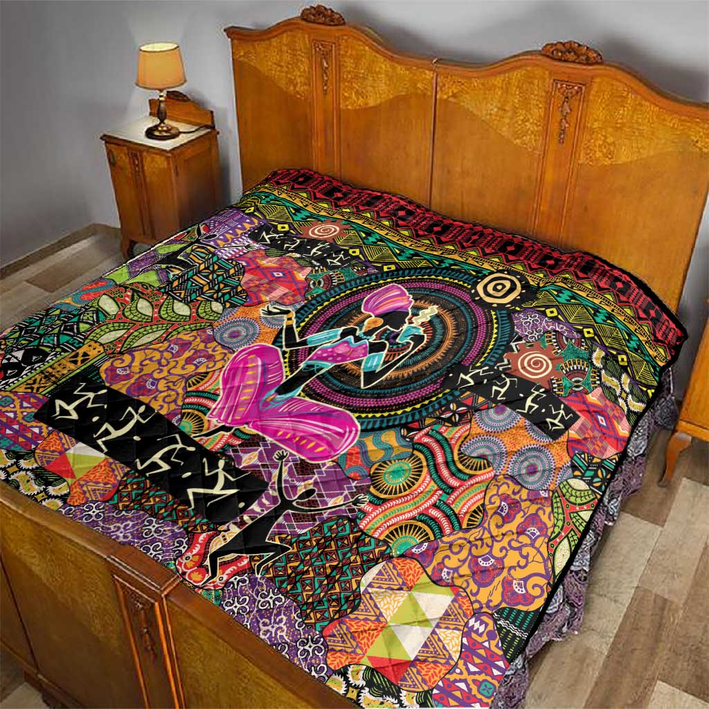 African Women Ethnic Motifs Quilt LT9