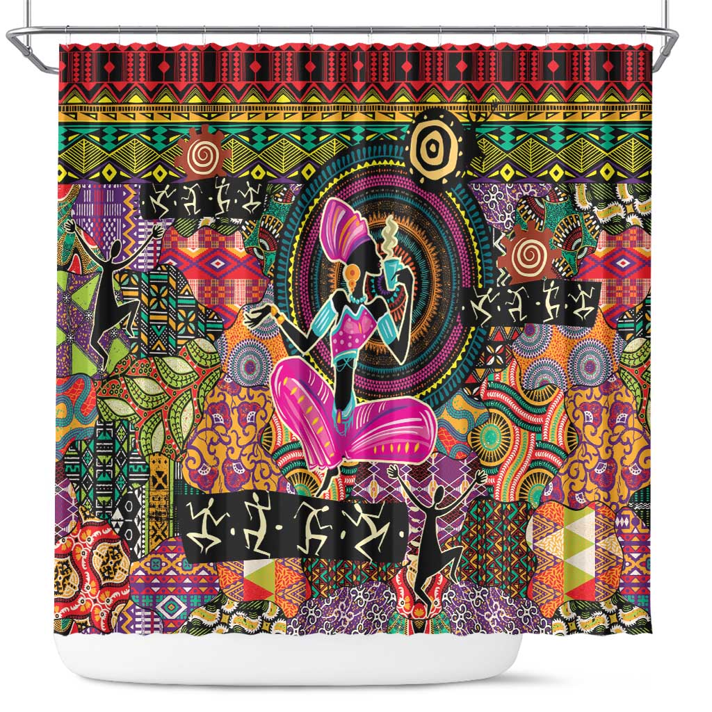 African Women Ethnic Motifs Shower Curtain LT9