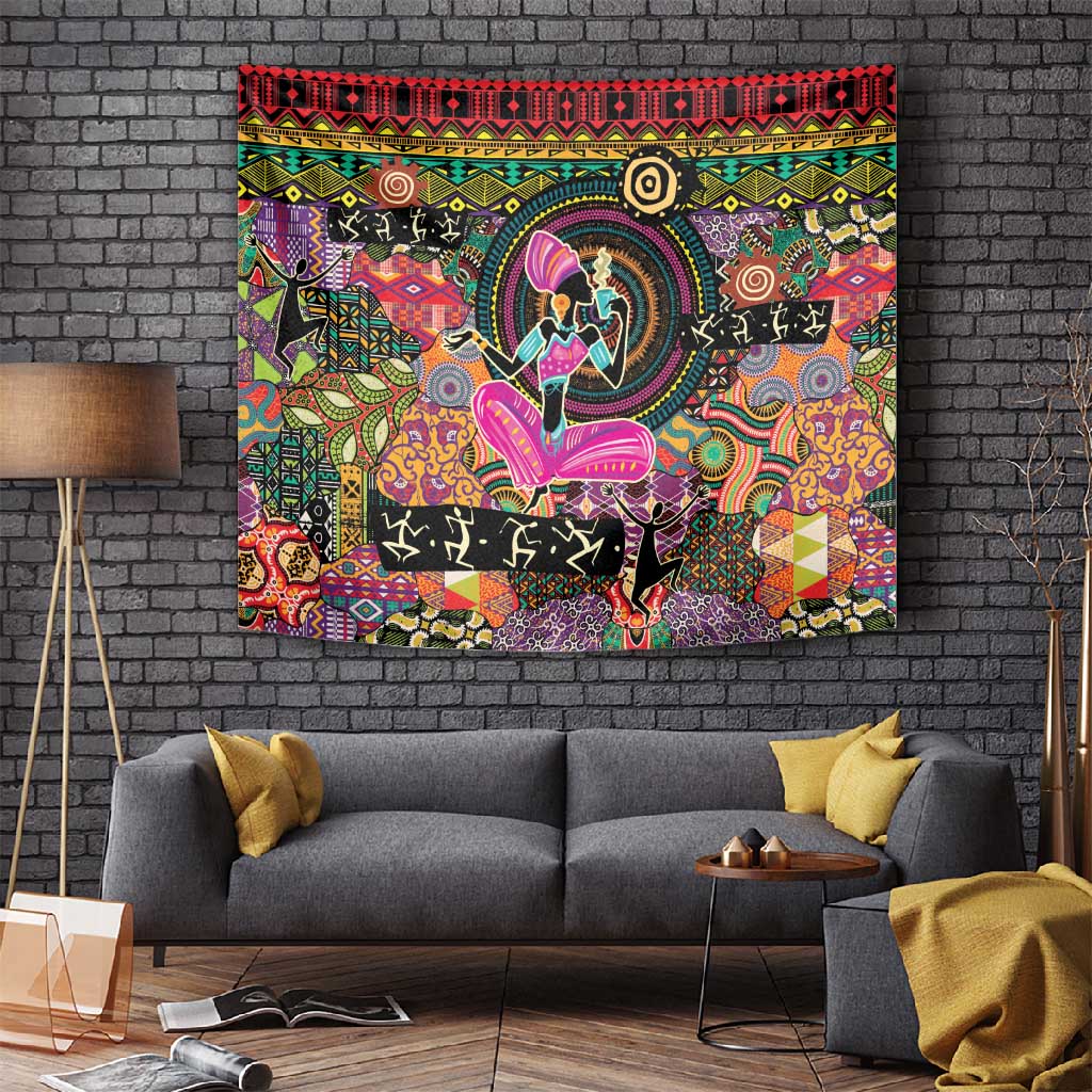 African Women Ethnic Motifs Tapestry LT9